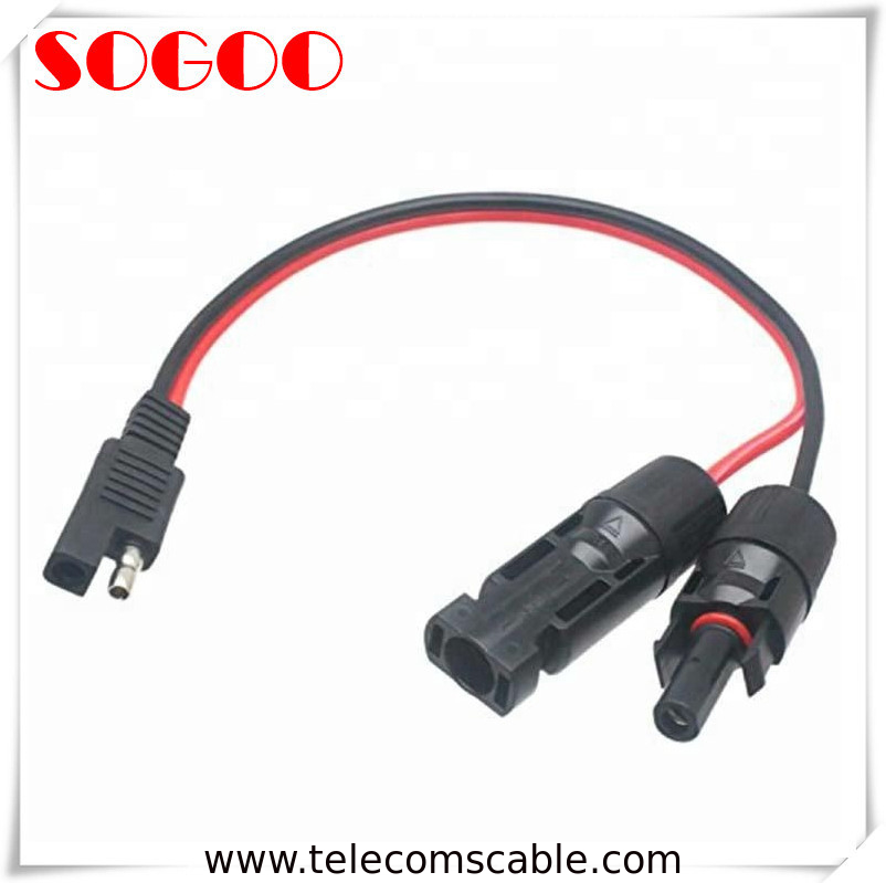 Black MC4 Extension Cable , Solar Cable Assembly With MC4 Connector