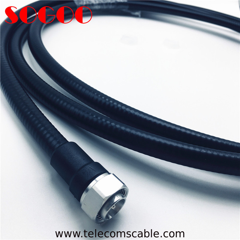 4.3-10 Male to 4.3-10 Male 1/2" Superflex RF Feeder Cable / Corrugated Low PIM Microwave Coaxial Cable